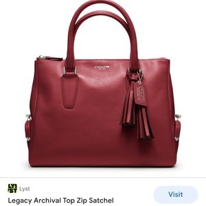 ISO!!!!! Coach legacy too zip satchel black cherry